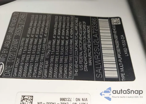 2020 Land Rover Range Rover Sport Hse Mhev from USA, damaged, VIN SALWR2SU2LA723366